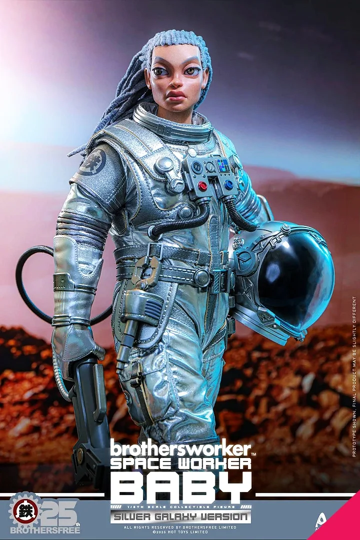 Hot Toys AMC041 Brothersfree x Hot Toys 1/6th scale Space Worker Baby (Brothersfree 25th Silver Galaxy Version) Collectible Figure - Image 3