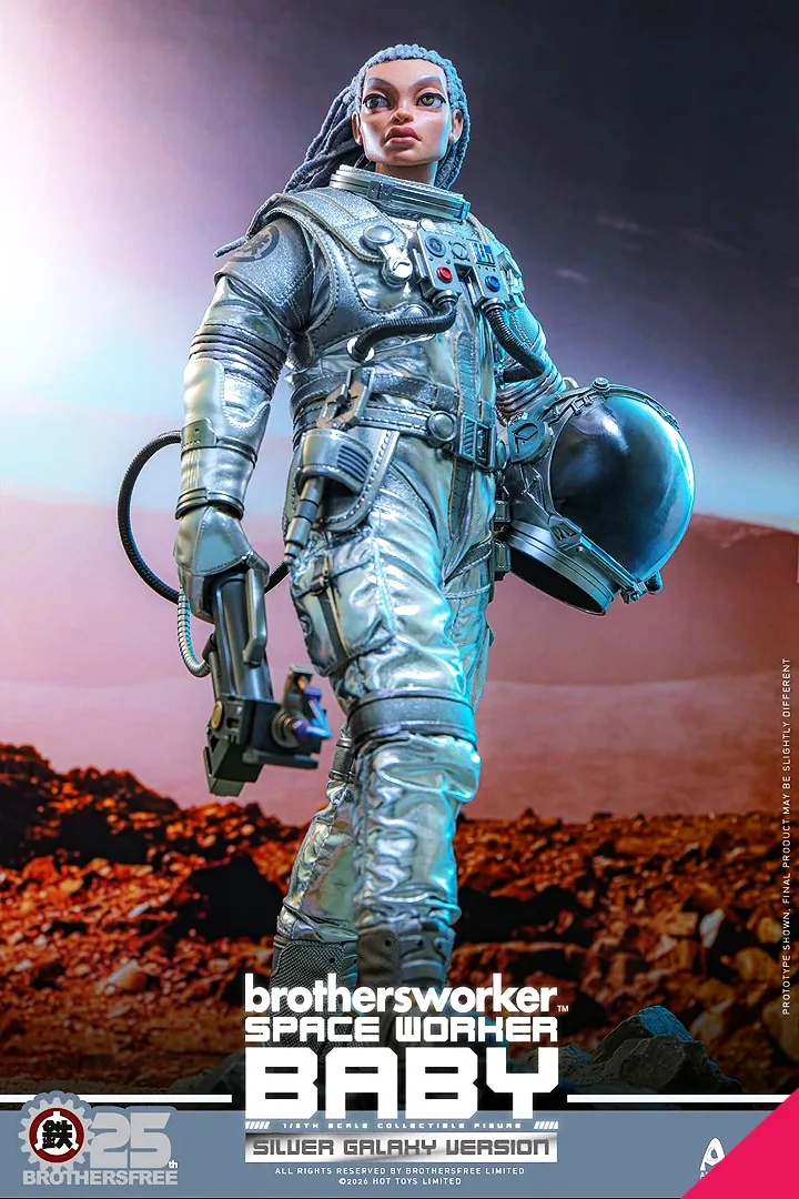 Hot Toys AMC041 Brothersfree x Hot Toys 1/6th scale Space Worker Baby (Brothersfree 25th Silver Galaxy Version) Collectible Figure - Image 5