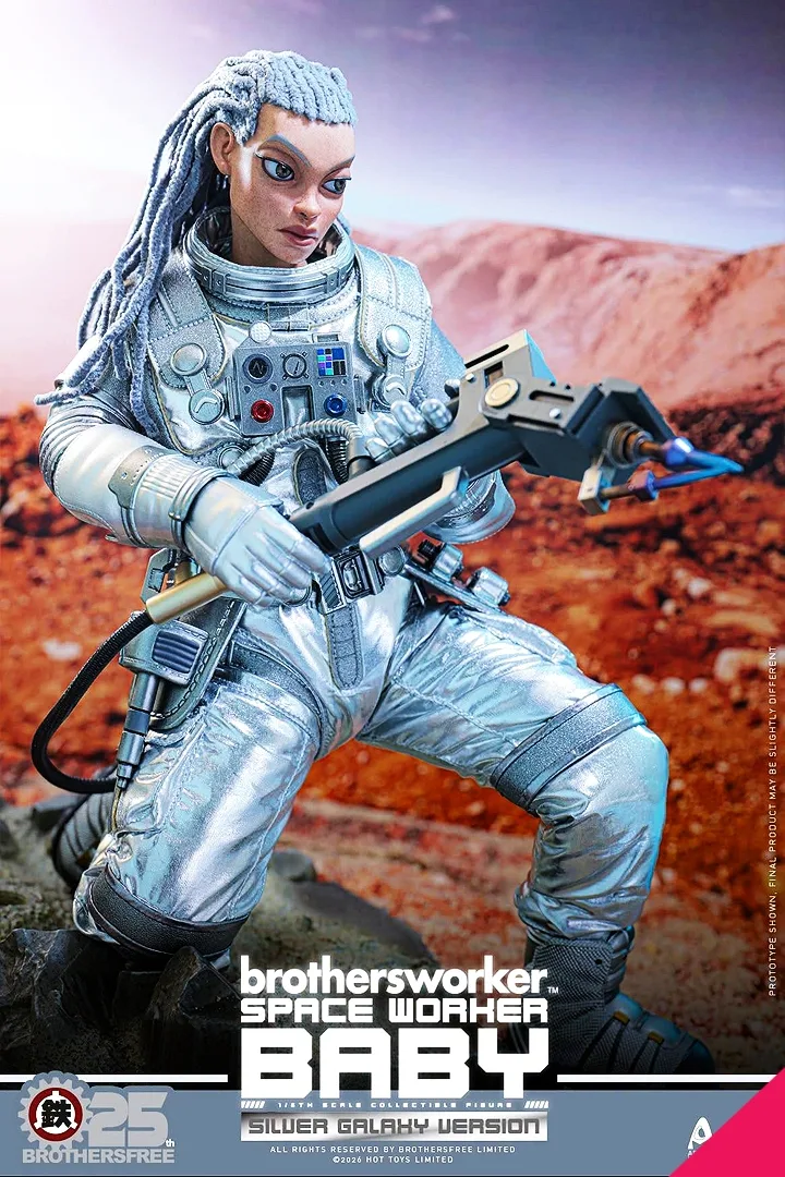 Hot Toys AMC041 Brothersfree x Hot Toys 1/6th scale Space Worker Baby (Brothersfree 25th Silver Galaxy Version) Collectible Figure - Image 7