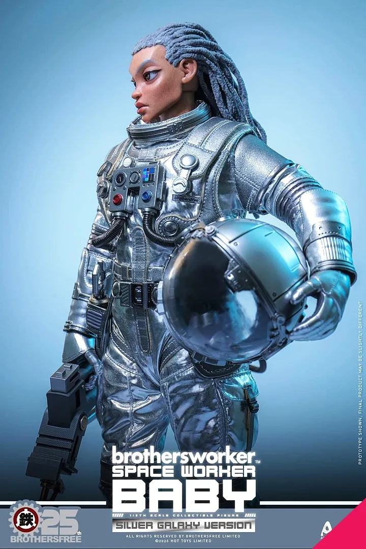 Hot Toys AMC041 Brothersfree x Hot Toys 1/6th scale Space Worker Baby (Brothersfree 25th Silver Galaxy Version) Collectible Figure - Image 10