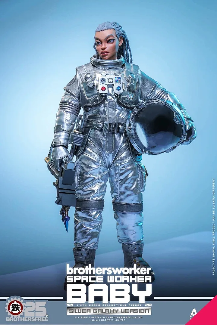 Hot Toys AMC041 Brothersfree x Hot Toys 1/6th scale Space Worker Baby (Brothersfree 25th Silver Galaxy Version) Collectible Figure - Image 11