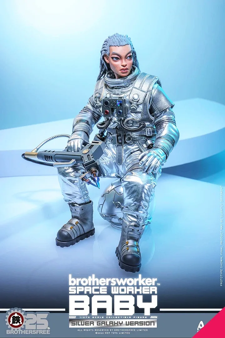 Hot Toys AMC041 Brothersfree x Hot Toys 1/6th scale Space Worker Baby (Brothersfree 25th Silver Galaxy Version) Collectible Figure - Image 12