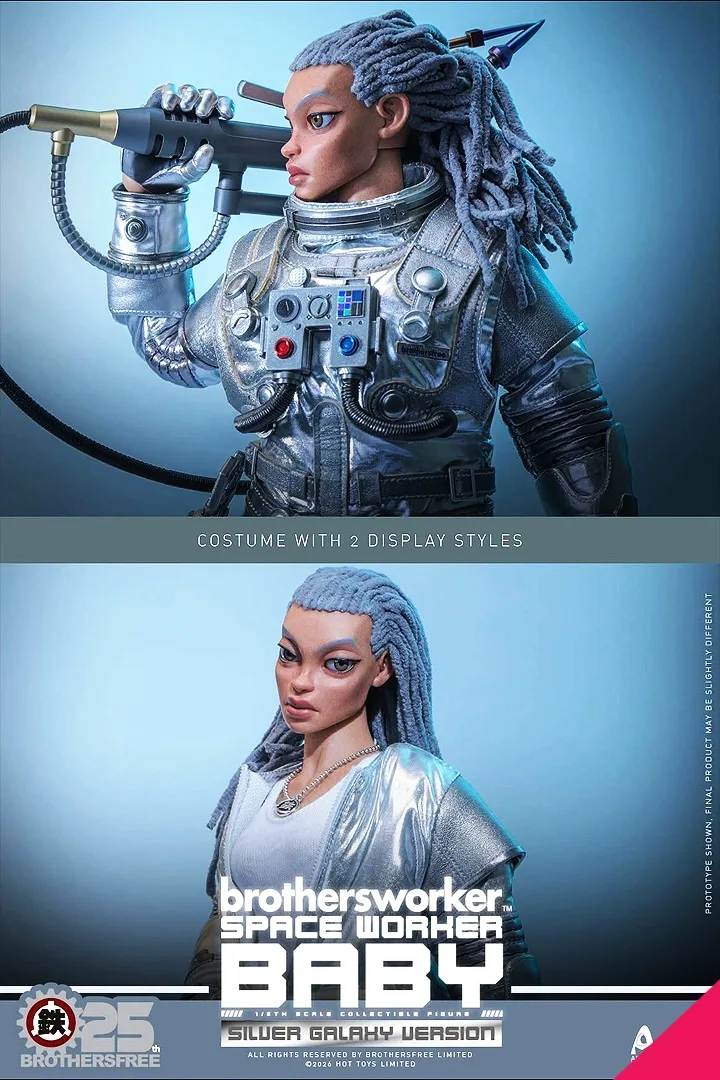 Hot Toys AMC041 Brothersfree x Hot Toys 1/6th scale Space Worker Baby (Brothersfree 25th Silver Galaxy Version) Collectible Figure - Image 17