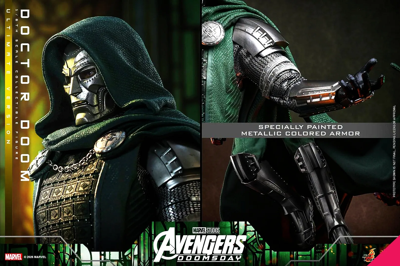 Hot Toys MMS907B 1/6th scale Avengers: Doomsday - Doctor Doom (Ultimate Version) Collectible Figure (Special Edition) - Image 24