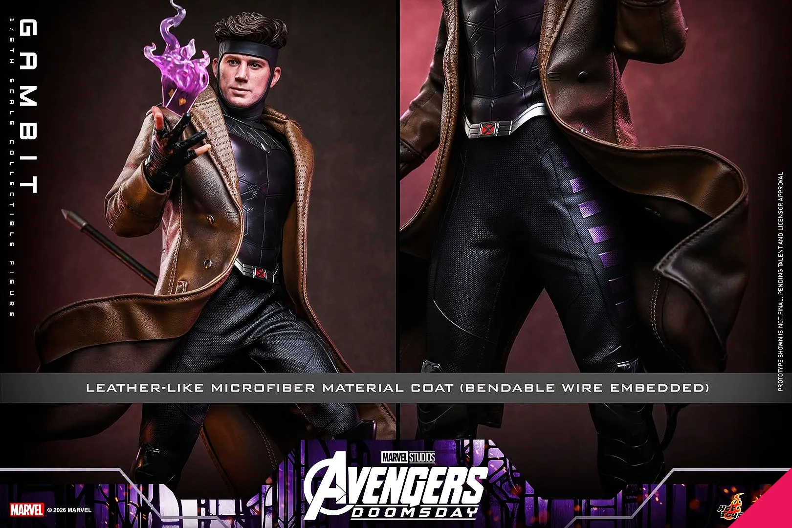Hot Toys MMS910 1/6th scale Avengers: Doomsday - Gambit Collectible Figure - Image 19