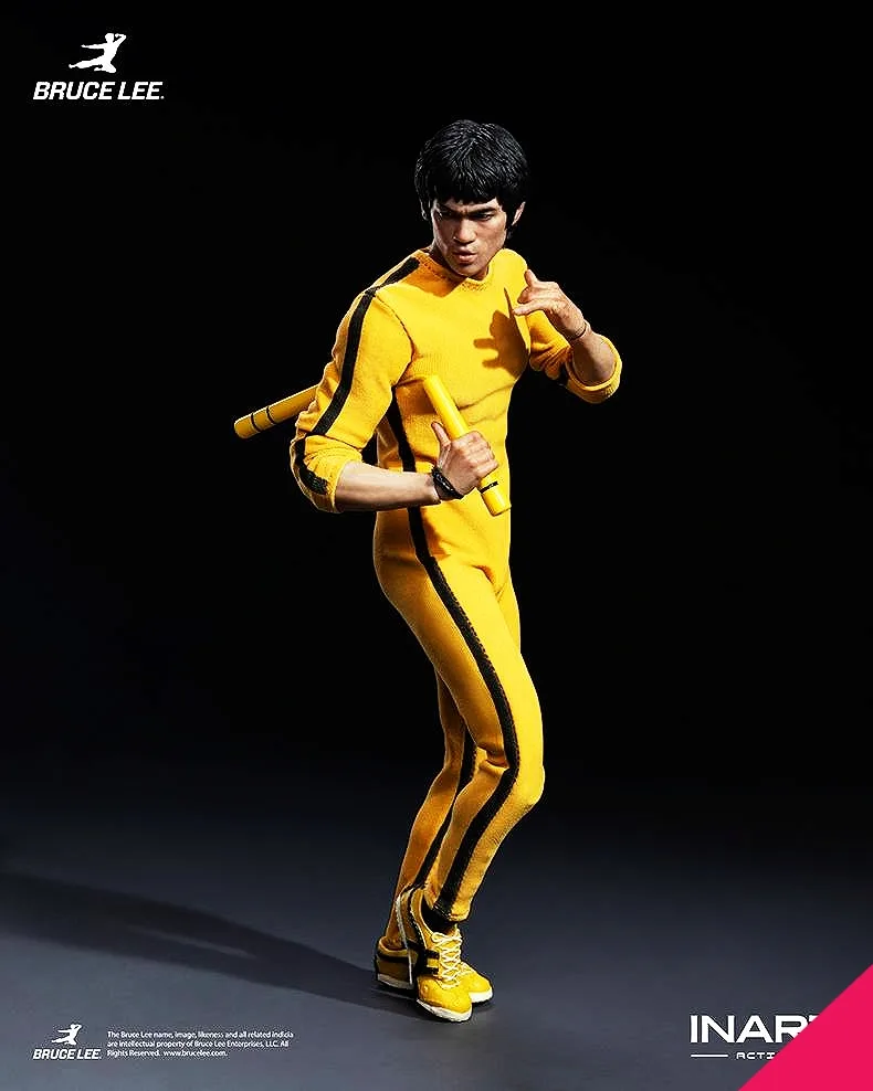 INART GYA036 1/12th scale Bruce Lee (Yellow Jumpsuit) Action Figure - Image 6