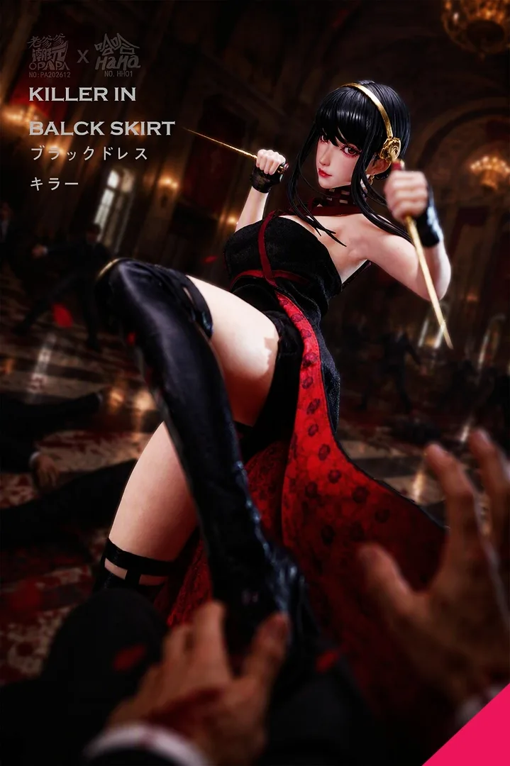 OPAPA TOYS X HaHa Studio PA202612 HH01 1/6th scale Killer In Black Skirt - Image 3