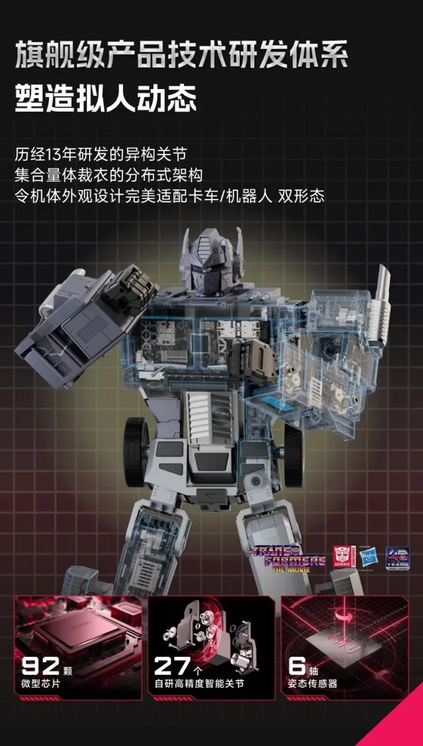 Robosen SWQTZG1F-SA Transformers G1 Optimus Prime 48.3cm – Fallen Leader Edition (English Version) - Image 5