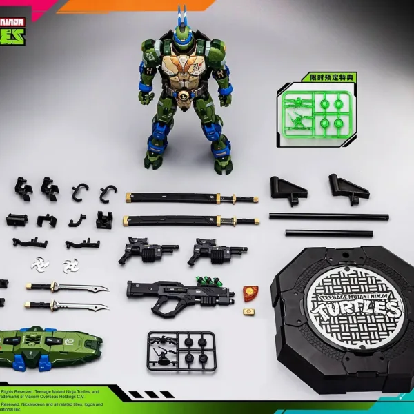 (Back Order) HeatBoys HB0012-HB0015 TMNT Mecha Leonardo, Raphael, Michelangelo & Donatello Set Die-cast Frame